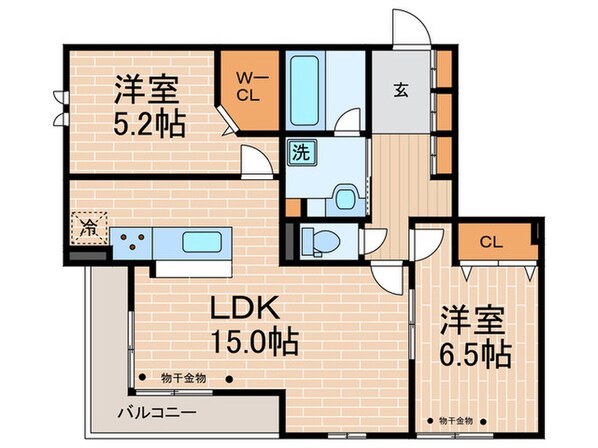 甲子園廣和レジデンスの物件間取画像